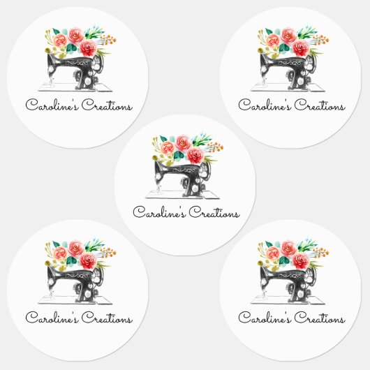 Naaimachine Zwart Wit Naaisters Tailor Labels (Groep)