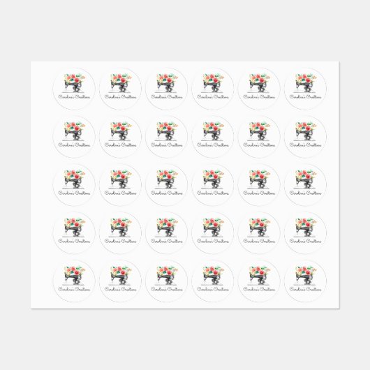 Naaimachine Zwart Wit Naaisters Tailor Labels (Vel)