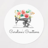 Naaimachine Zwart Wit Naaisters Tailor Labels (Design 1)