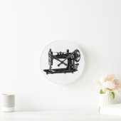 naaimachine zwart-wit ronde klok (Huis)