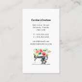 Naaimachine Zwart Wit Rood Tailor Visitekaartje (Achterkant)