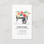 Naaimachine Zwart Wit Rood Tailor Visitekaartje (Voorkant)