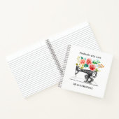 Naaimachine - Zwarte witte werktuigmachine - Dress Notitieboek (Binnen)