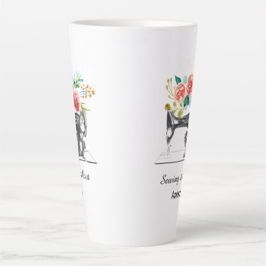 Naaimachinedressmaker Tailor Seamstress Latte Mok (Voorkant)