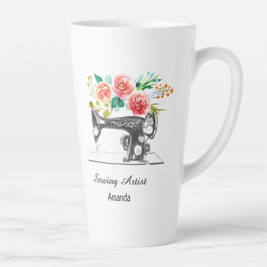 Naaimachinedressmaker Tailor Seamstress Latte Mok (Rechts)