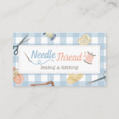 Naaimachinenaald en schroefdraad Visitekaartje (Achterkant)