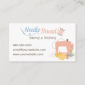 Naaimachinenaald en schroefdraad Visitekaartje (Voorkant)