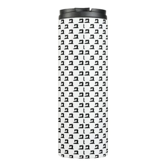 Naaimachinepatroon met monogram thermosbeker (Achterkant)