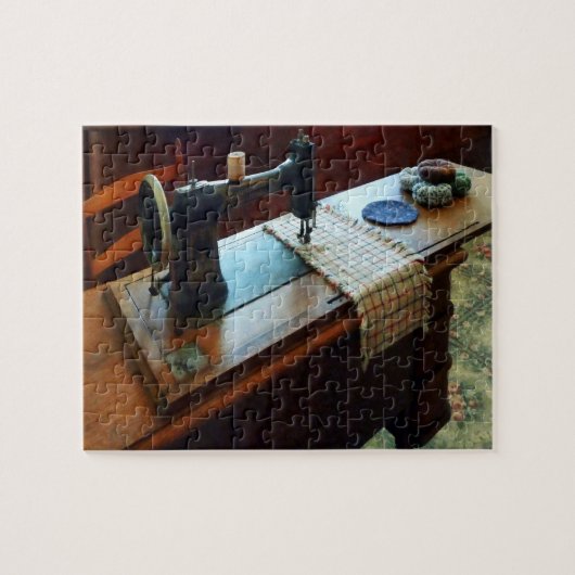 naaimachines en snijmachines legpuzzel (Horizontaal)