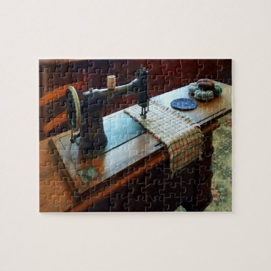 naaimachines en snijmachines legpuzzel (Horizontaal)