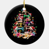 naaimachines met kerstboomkorren keramisch ornament (Achterkant)