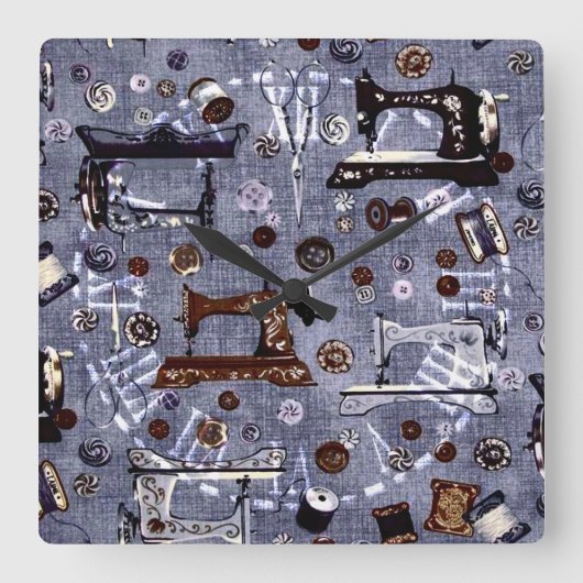  naaimachines met naadloze wandklok (Voorkant)