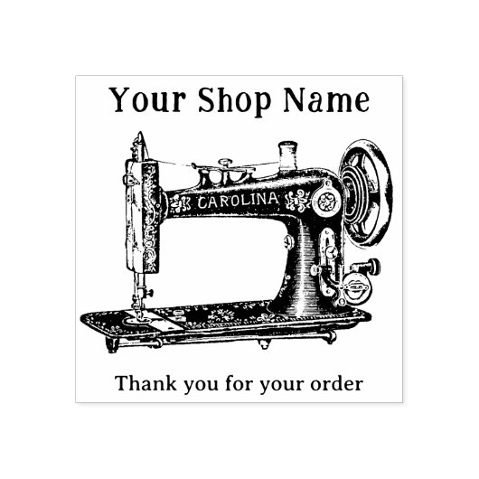 NaaimachineSjabloon Kleine Bedrijfs Rubberstempel (Afrduk)