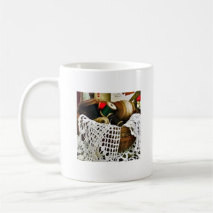 Naaimand met draad en kant koffiemok