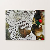 Naaimand met draad en kant legpuzzel (Horizontaal)