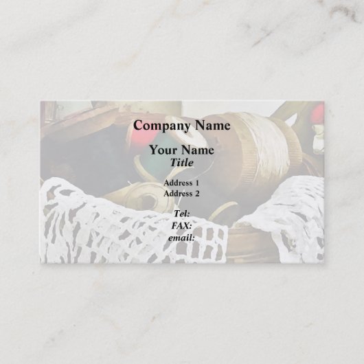 Naaimand met draad en kant visitekaartje (Voorkant)