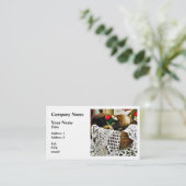 Naaimand met draad en kant visitekaartje (Staand voorkant)