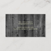 Naainaaddraad en naalden  hout visitekaartje (Achterkant)