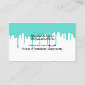 Naainaadstressapparaat Moderne Blauwgroen riemen Visitekaartje (Achterkant)