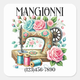 Naainaaidruk Vierkante Sticker