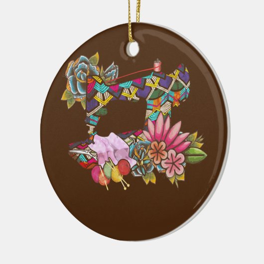 Naainaaimachine Keramisch Ornament (Links)