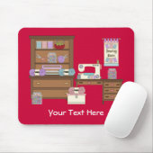 Naainaal 2 (op maat gesneden) muismat (Met muis)