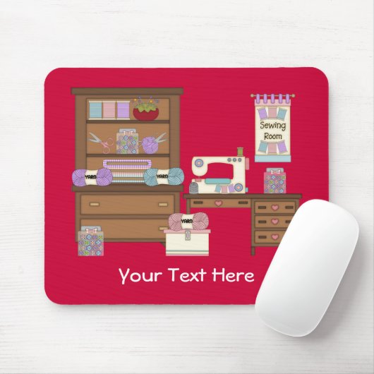 Naainaal 2 (op maat gesneden) muismat (Met muis)