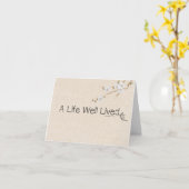 Naainaald en draad sympathie dank u kaart (Gele Bloem)