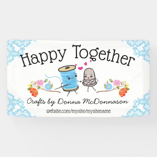 Naainaald Thimble Craft show Booth Spandoek (Horizontaal)