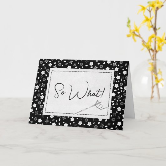 Naainaald voor 40e verjaardag kaart (Gele Bloem)