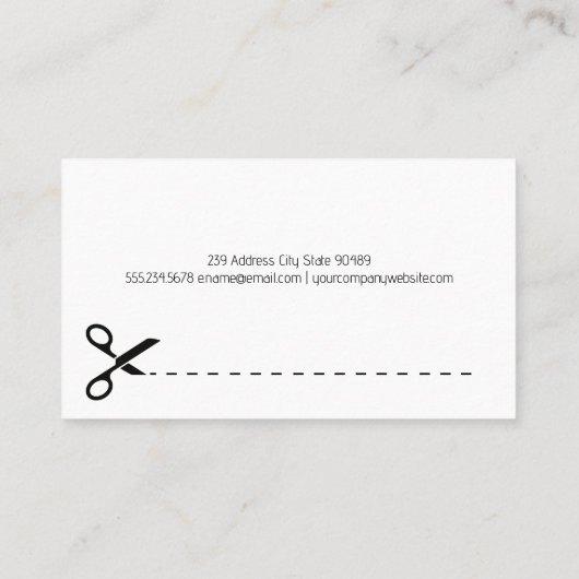 Naainaalden Logo | geplette stof Visitekaartje (Achterkant)