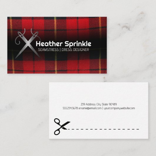 Naainaalden Logo | geplette stof Visitekaartje (Voorkant / Achterkant)