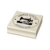 Naainmachine Floral Handmade with love Rubberstempel (Stempel)