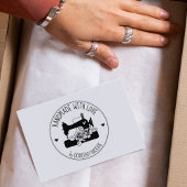 Naainmachine Floral Handmade with love Rubberstempel