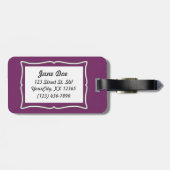 Naainmachine / Jouw tekst {Donker} Bagagelabel (Achterkant horizontaal)