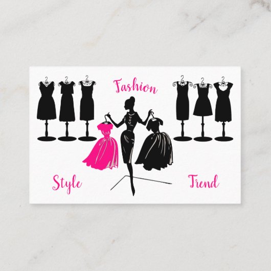 Naainmachine met bloemen, kleding wijzigen visitekaartje (Achterkant)