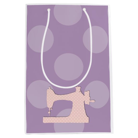 Naainmachine, naaldzaagmachine, pokkendots medium cadeauzakje (Voorkant)