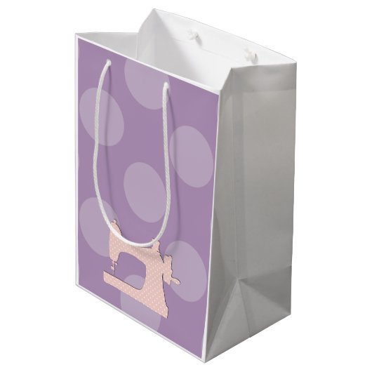 Naainmachine, naaldzaagmachine, pokkendots medium cadeauzakje (Achterkant Gekanteld)