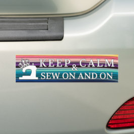 Naainnaai houdt kalm naaien op regenboogvaartuigen bumpersticker