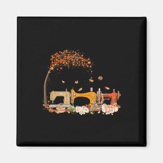 Naainnaaimachine: Drijvende Herfst Magneet (Voorkant)