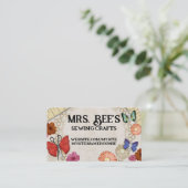  naainotions butterflies naadkaart visitekaartje (Staand voorkant)