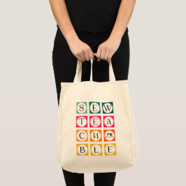 NaaiOnderwijs Kleurrijke Vierkanten Tote Bag