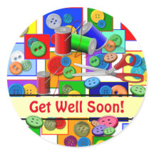 Naaiontwerp "Get Well" wensen