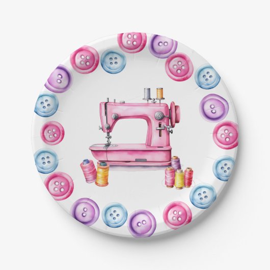 Naaipartij Borden Papieren Bordje (Voorkant)