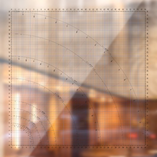 Naaipatroon Rok Drafting 36 "Grid Table Cling Raamsticker (Vel 2)