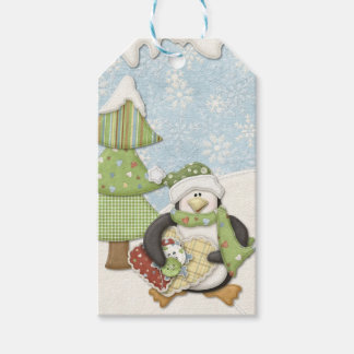 Naaipinguïn Cadeaulabel