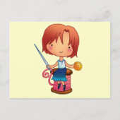Naairmeisje Briefkaart (Voorkant)