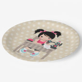 Naairmeisje Papieren Bordje (Gekanteld)