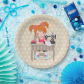 Naairmeisje Papieren Bordje (Feest)