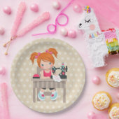 Naairmeisje Papieren Bordje (Feest)